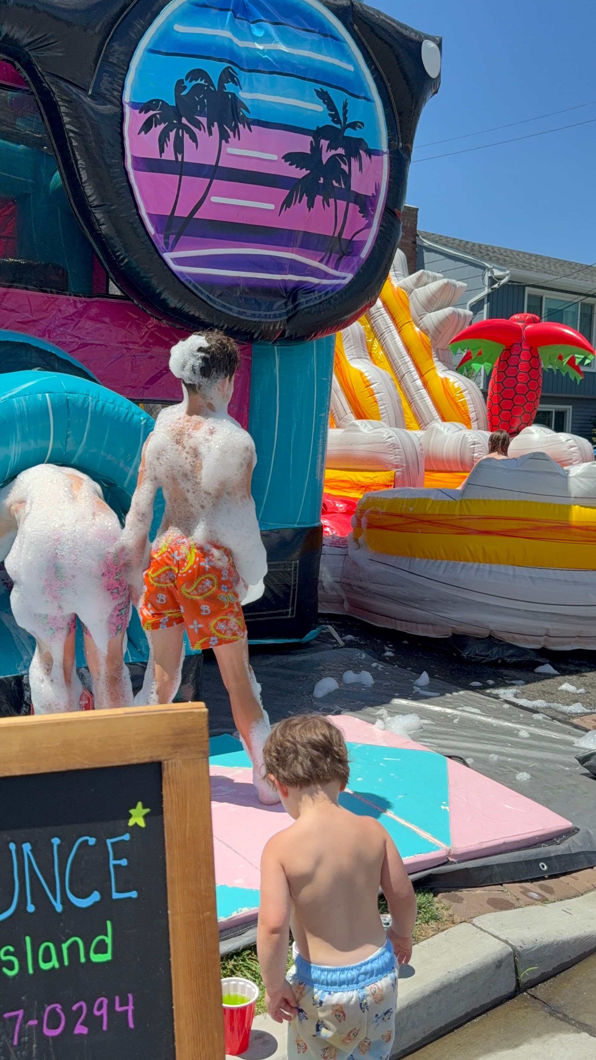 A Bounce LI rental set up at a real party